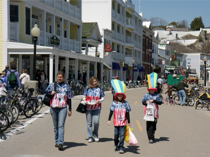 Today, just 450 people live on the island, and they get around by biking and walking.