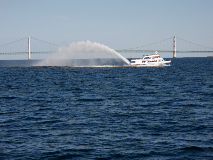 Visitors access the island via one of the two ferries: Shepler