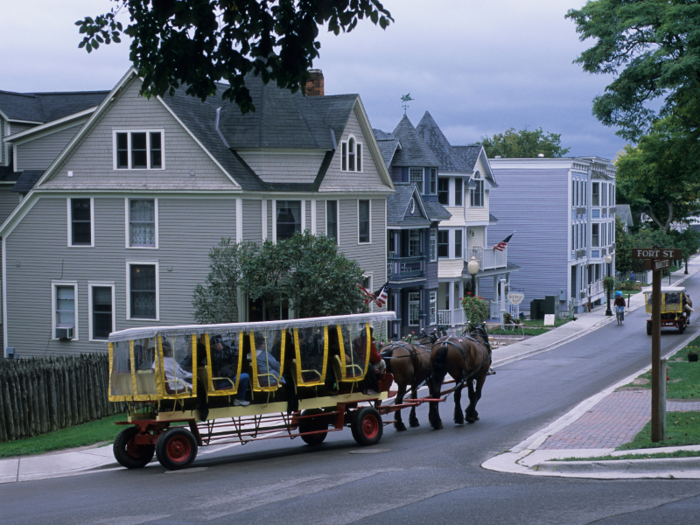 When Gerald Ford, the only sitting president to visit Mackinac Island, arrived to the area, he traveled via horse-drawn carriage.