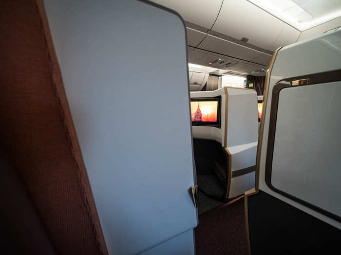 Definitely better than the lack of privacy in your standard reverse herringbone business class cabin.