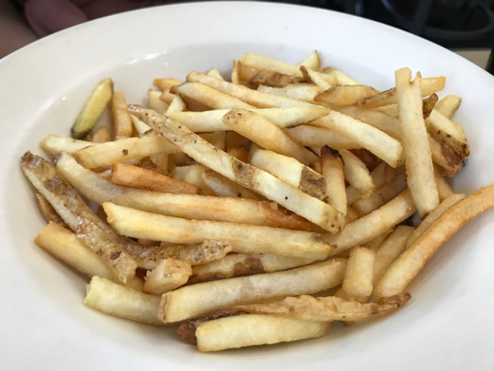 The fries were a welcomed addition on the side — not too crunchy and not too salty.