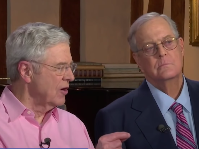 T8., T8. Billionaire brothers Charles and David Koch would each have net worths nearly $35 billion lower than they were in 2018.