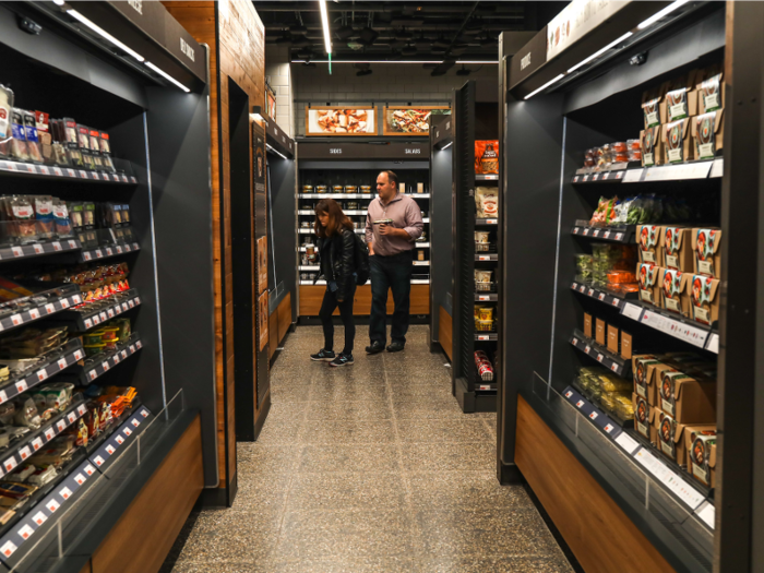 Many customers coming to shop at Amazon Go — and other stores like it that offer quick, electronic payment options — likely use the app to enter, shop, and pay in a timely fashion. We asked the sales associate how many cash-paying customers come through in a day, and he said not too many.