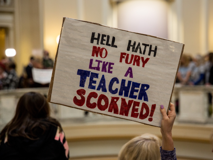 7. Oklahoma: 30,000 teachers there have left the profession in the past six years.