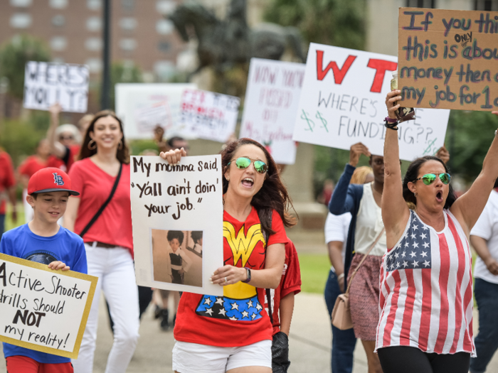 8. South Carolina: Teachers held a protest earlier this year for higher salaries.