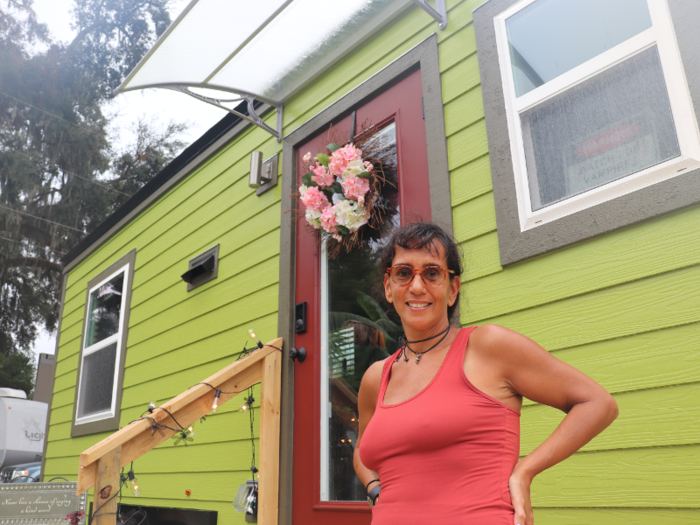 Elizabeth Silva has lived in her 170-square-foot tiny house since August 2019 and spends about $640 per month on expenses.