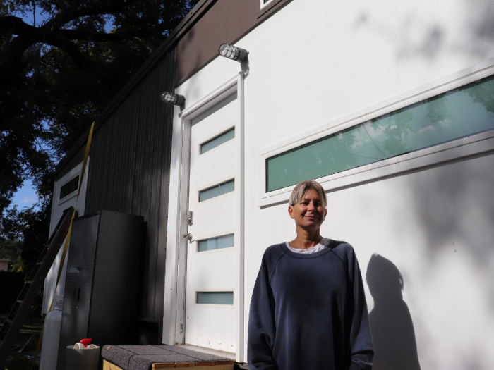 Misty Gilley spends about $645 per month on expenses related to her 240-square-foot home.