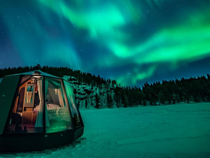 Janne Honkanen, the CEO and founder of Luxury Action, told Business Insider that the igloo accommodations, with en suite toilets and glass ceiling roofs, have been tested to ensure their safety in "extreme arctic weather conditions."