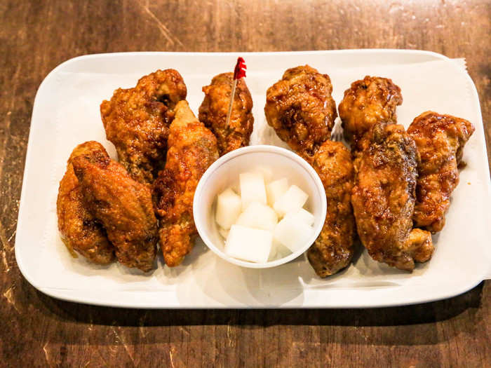 For 13.99, I received a 10-piece order of bone-in chicken wings.