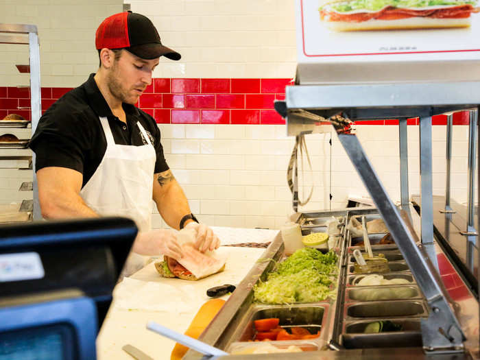 He seemed to really take pride in his work and was eager to explain every aspect of the sandwich-making process to me. He told me that the store