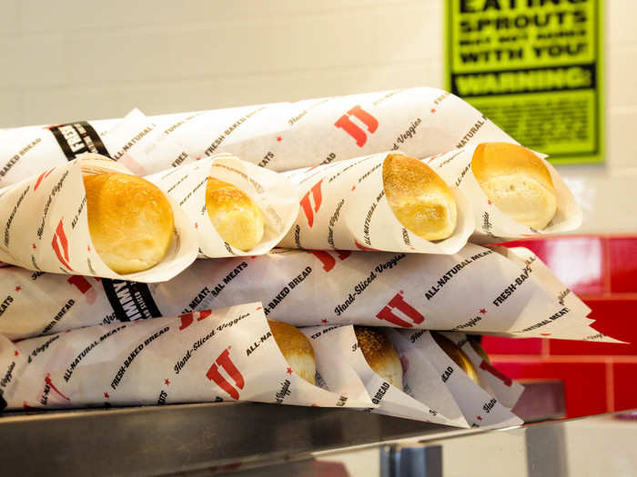 The guy behind the counter explained that the bread is made fresh multiple times a day. "We don