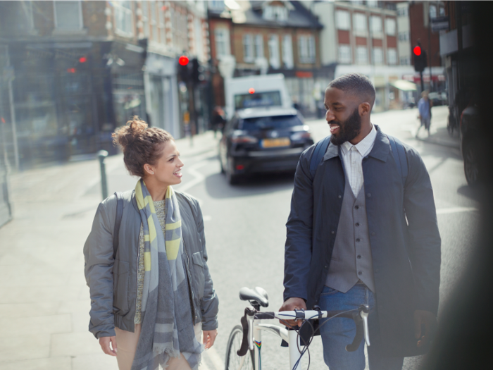 Cycling everywhere means you run into people you know, and it forces you to be social.