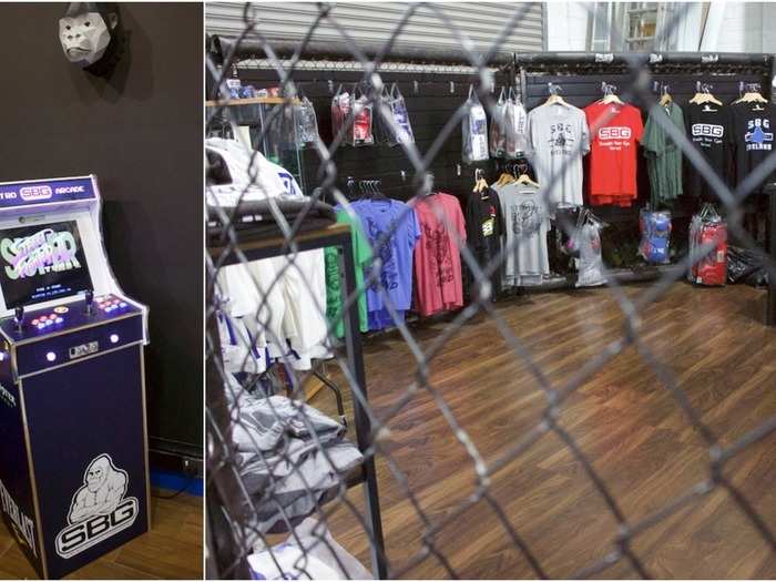 At the end of a mixed martial arts class and a session in the sauna, gym members and athletes alike can then do some shopping — inside a cage, of course — where they can buy SBG-branded shirts, and a jiu jitsu uniform called a gi.