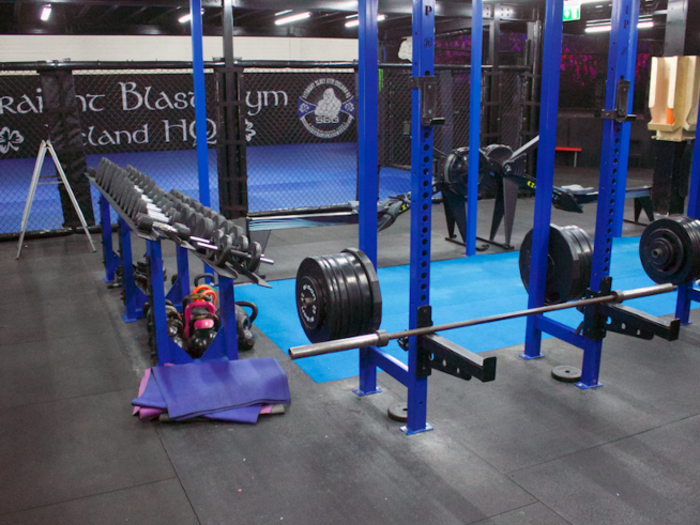 There is a dedicated weights area, but Kavanagh told us: "I