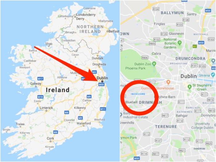 The Straight Blast Gym is located in Inchicore, a suburb 5 kilometers west of Dublin