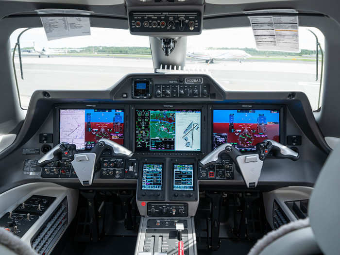 Although Airshare has two pilots operate every flight, the Phenom 300 is certified for single-pilot operation, too.