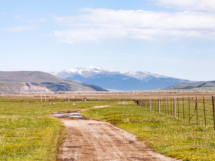 These private pastures lessen the distance between the Woodland Estate and Grouse Creek.