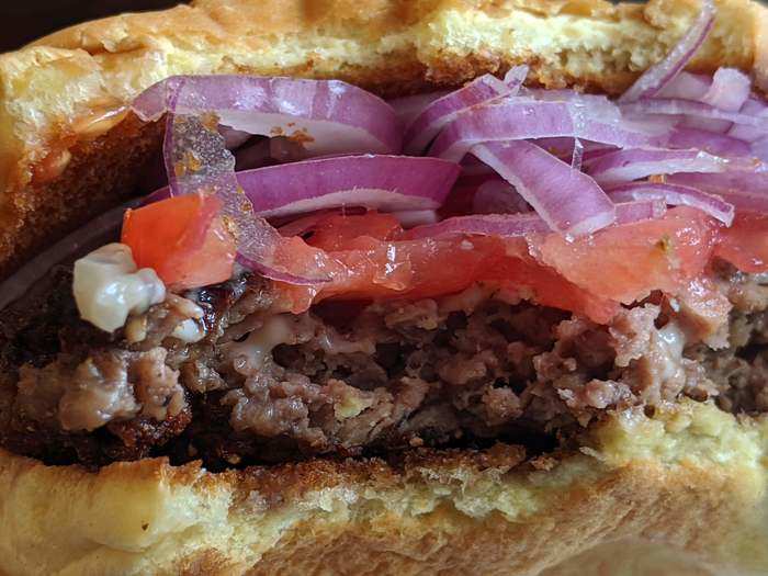 Visually, the Impossible burger is stunningly close to the real thing.