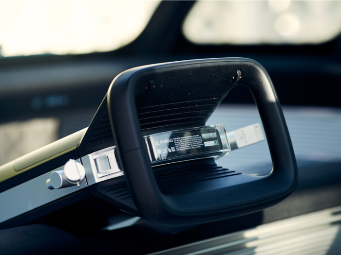 The car doesn’t have any hardware connection between the steering wheel and the road wheels.