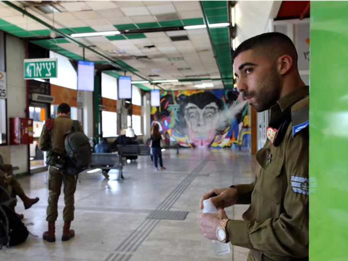 While it remains filled with art, the station functions a little differently during times of war. Aside from being a transit hub for soldiers, the station is a gathering point, bomb shelter, and command center when it needs to be, like for Operation Pillar of Defense in 2012.