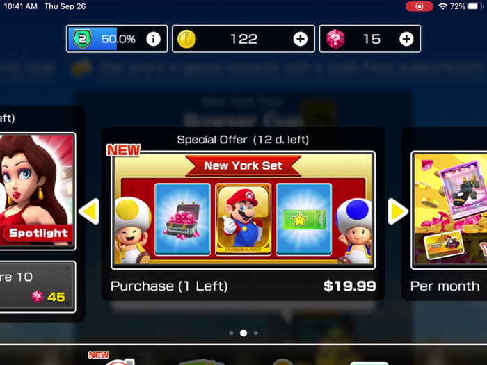 Finally, the game offers a rotating gift set that includes unlockable items, rubies, and other collectibles for $20. The set will change every two weeks.