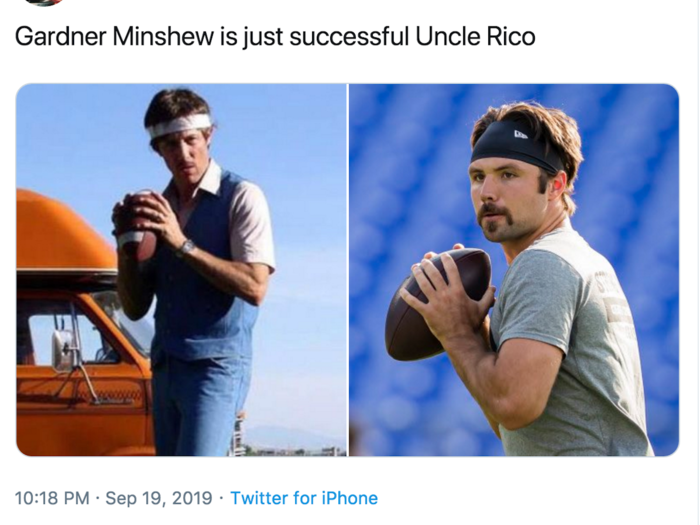 To Uncle Rico from "Napoleon Dynamite."