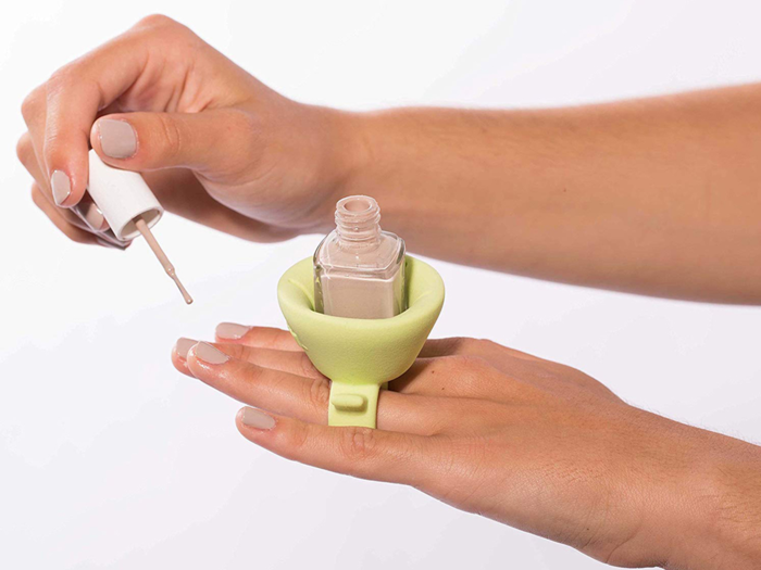 A gimmicky-seeming nail polish holder they