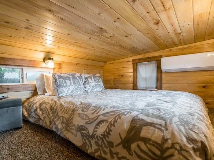 Each loft fits a queen bed, comfortably sleeping four adults for an "adult treehouse experience."