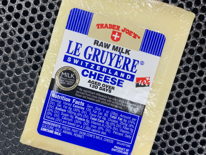 Fans of swiss cheese will love the Gruyere.