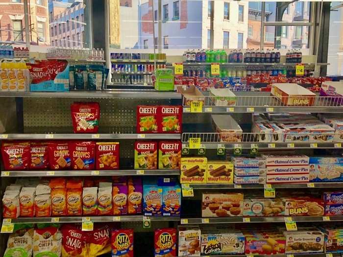 There was a neat selection of snacks and candy at the front of the store.