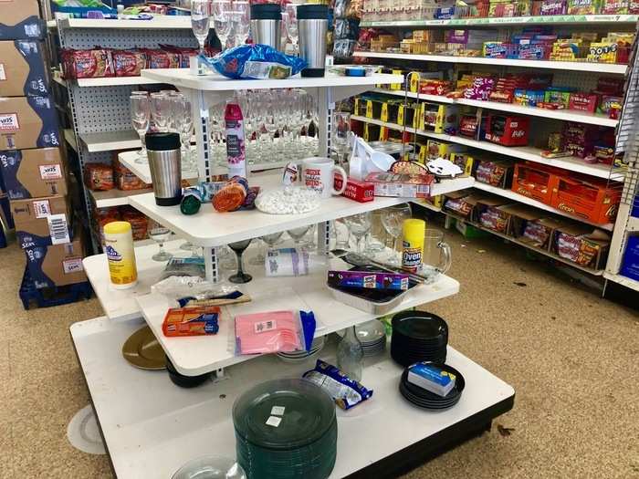 Plus, the table meant to display select items at the front of the store was far from appealing.