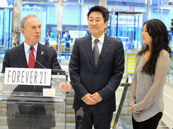 The opening was celebrated by city officials like then-Mayor Michal Bloomberg, who attended the grand opening along with Forever 21 cofounder Don Chang and Linda Chang, who was a senior marketing manager at the time but is now executive vice president.