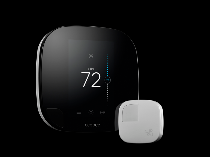 Smart thermostats, by ecobee, allow you to control and set the temperature with voice command. However, ecobee