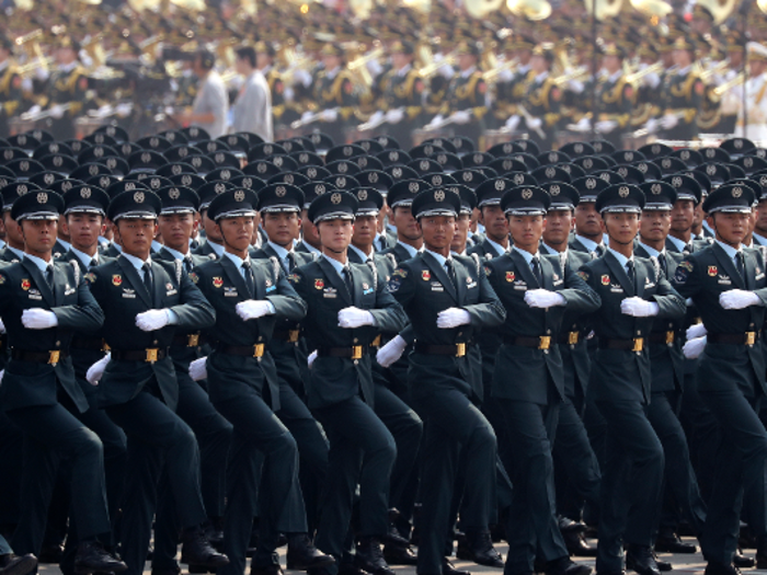 The parade featured 15,000 military personnel.