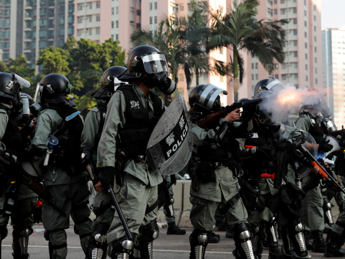 It was the most violent protest to date. In addition to tear spray and physical confrontations, a policeman shot a protester was shot in the chest. In earlier protests there have been rounds fired into the sky, but this is the first known time a protester has been shot.