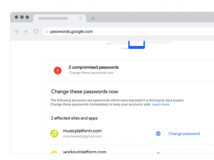 A new Password Checkup feature will keep tabs on whether your passwords are secure