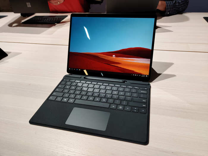 A super-slim tablet/laptop hybrid called the Surface Pro X — which runs an ARM chip, in a first for Microsoft.