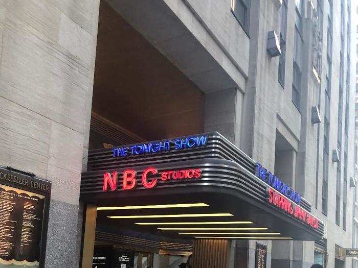 And right across the street was NBC Studios and "The Tonight Show."