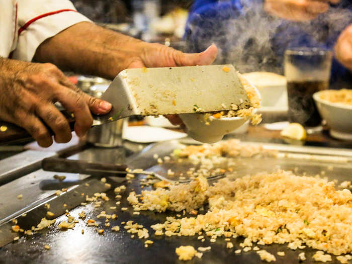 Finally, it was time for Chef Haque to stop playing with our rice and for us to start eating it.