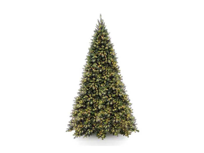 A 12-foot Christmas Tree with 1,400 clear lights