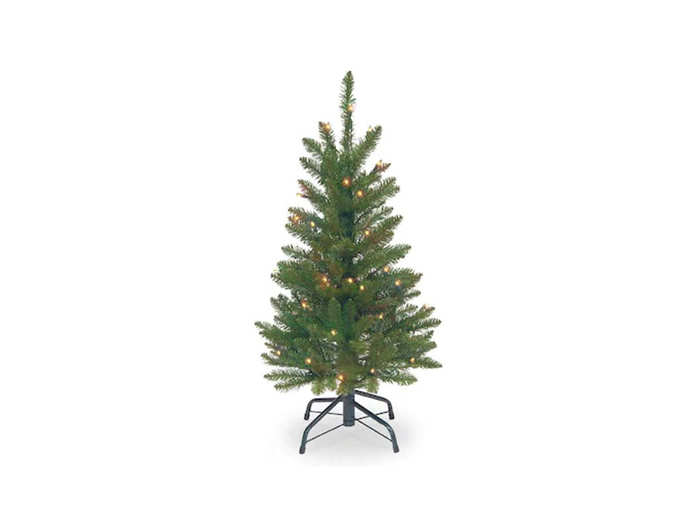 A 3-foot fir Christmas tree with clear lights