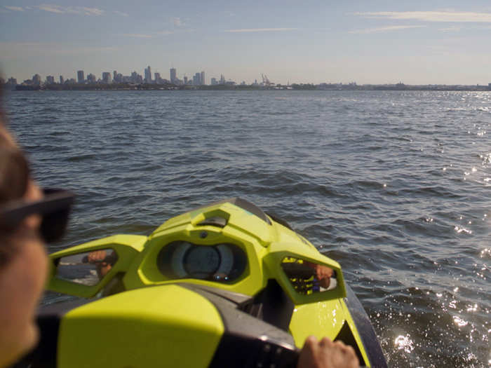 It was pretty cool to see the New York City skyline start out appearing so small ...