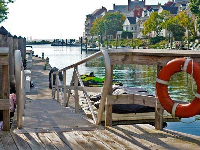 As we approached the dock, David said his jet ski was the one on the end.