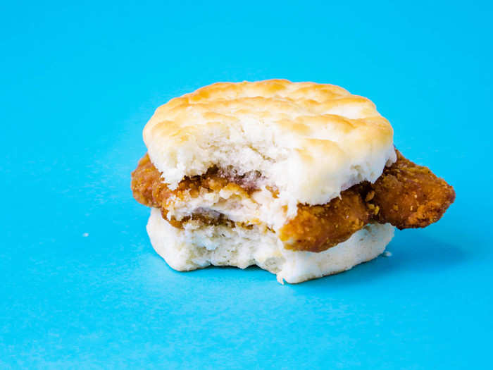 The chicken inside was crispy, savory, and overall pretty satisfying. The maple-infused honey butter had a distinct flavor and served as a sweet intermediary between salty chicken and plain biscuit.