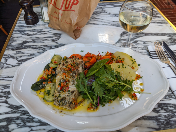 The cheapest meal I could find in Monte Carlo was at a little Italian joint called Tip Top, about a three-minute walk from the casino. My plate of grilled fish and vegetables was 20 euros, or about $22.