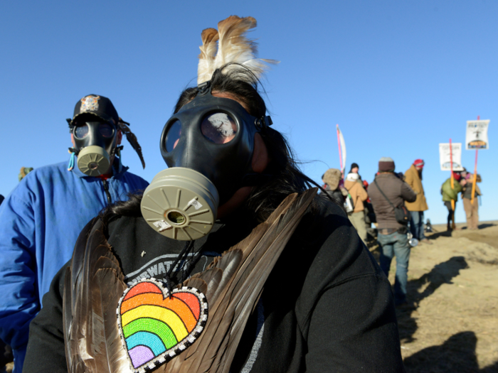 In North Dakota, in 2017, it was made illegal to wear a mask while committing a crime. The law was prompted by months of protests over the Dakota Access Pipeline.