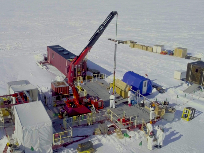 In 2019, scientists dug the deepest hole in Western Antarctica, going 7,060 feet into the ice. Unlike the other drills, this one was dug with a high-pressure hose that fired hot water at a temperature of 194 degrees Fahrenheit. Once the hole in the ice was made, scientists had to move quick, because it refroze after a few days.