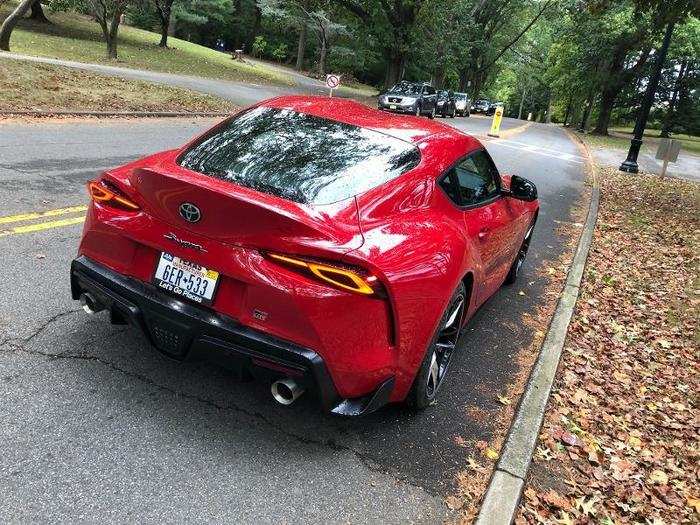 The car does catch the eye from all angles. Note the integrated spoiler. The MK IV had a rather dashing (Obnoxious?) wing. For me, ditching that feature was no major loss.