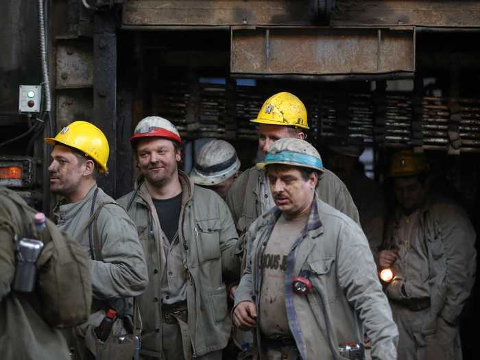 2. Coal mining: 537,702 people were employed in 1950, falling to 62,536 in 2017 (an 88% drop).