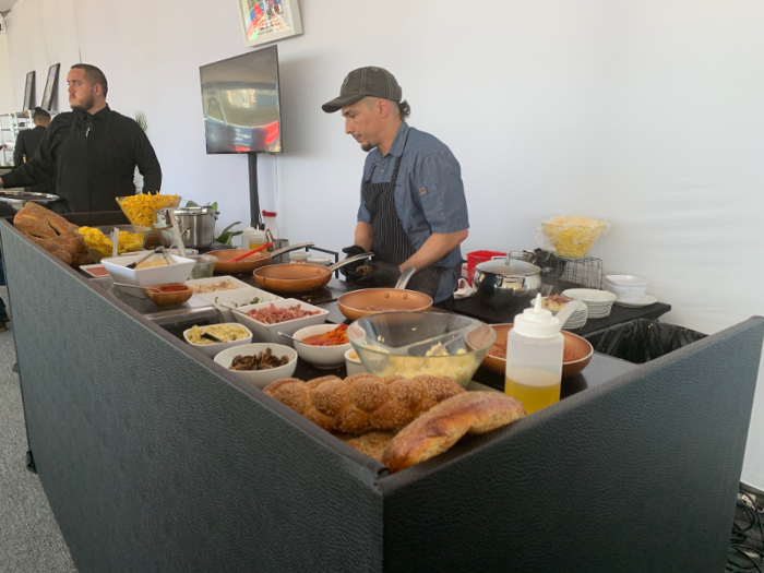 There was an extensive selection of food, from a carving station to a pasta station, where a chef cooked you up whatever pasta or risotto dish you wanted.